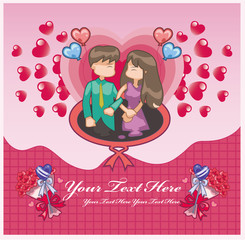 cartoon love card