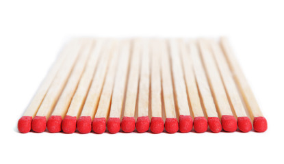Matchsticks in a row.