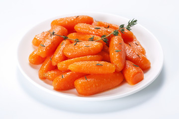 Honey glazed baby carrots