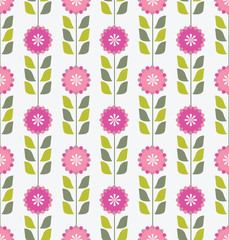 Seamless pink floral pattern