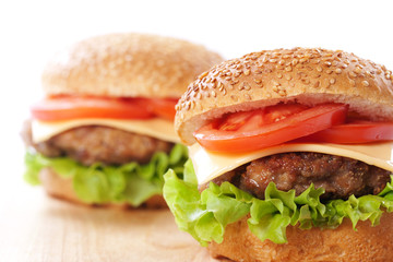 Two cheeseburgers