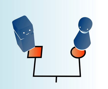 Genogramm &ndash; blau