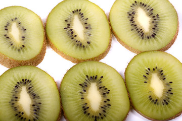 Fototapeta premium kiwis on white background