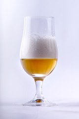 filling a glass of beer