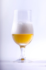 filling a glass of beer