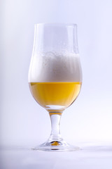 filling a glass of beer