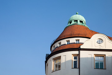 Runddach eines historischen Bauwerkes in Jena