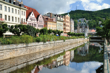 Fototapeta na wymiar City center in Karlovy Vary. Czech Republic