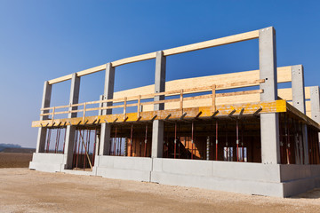 Baustelle für Gewerbe und Produktionshalle