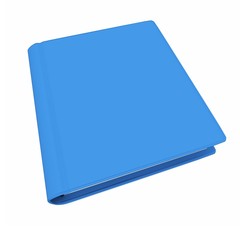 3d  blue book with blank cover