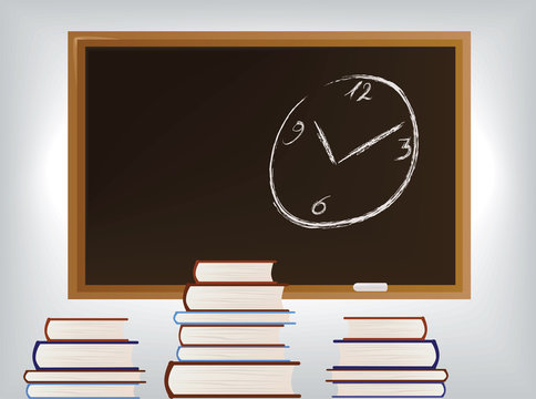 vector image of school blackboard