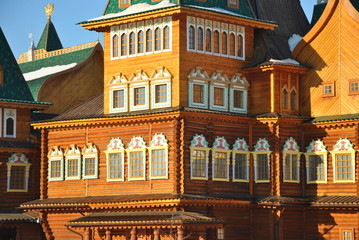 Fototapeta na wymiar Деревянный дворец Царя Алексея Михайловича в Москве.