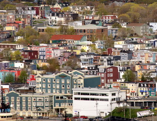 Colorful buildings of St. John's Newfoundland