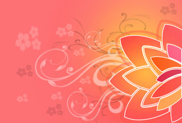 Фон из цветочной мозаики и завитушек