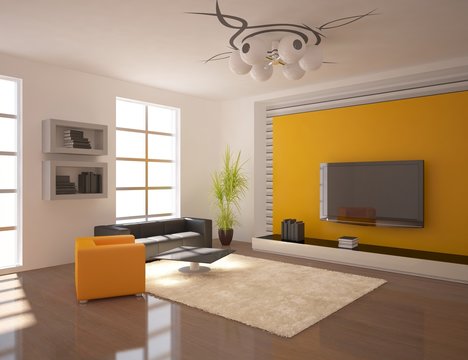 orange interior design