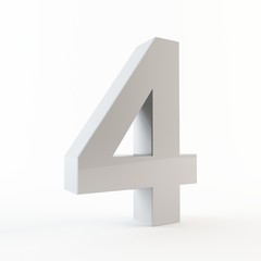 3D number 4