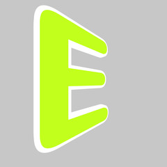 Eco font letter. Vector illustration.