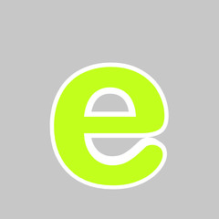 Eco font letter. Vector illustration.