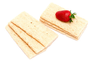 Knäckebrot mit Erdbeere