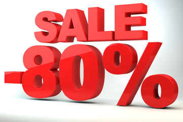 Sale - price reduction of 80%