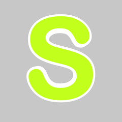 Eco font letter. Vector illustration.