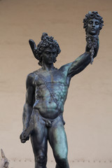Toskana, Florenz, Perseus Statue auf der "Piazza della Signoria"