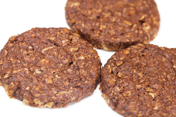 Wheat grain cookies is isolated on white