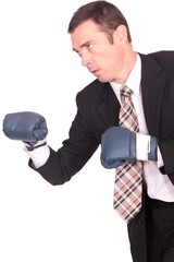 Naklejka premium boxing business man