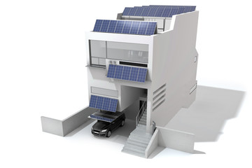 Contemporary Solar Haus (isolated)