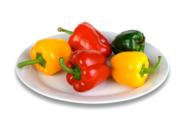 Three different color paprika
