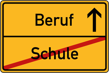 Ortstafel Schule und Beruf