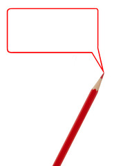 Red pencil writing