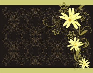 Spring bouquet. Decorative background. Vector