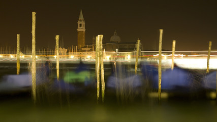 Fototapeta na wymiar Venice - gondolas and San Giorgio di Maggiore