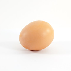 Single egg isolated on white