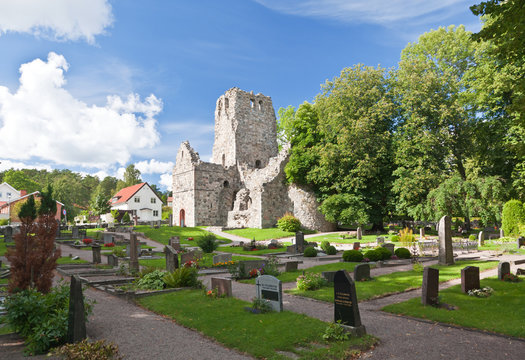 a viking church remain near uppsala