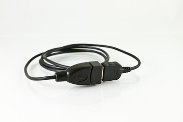 Obraz premium USB wire on white background