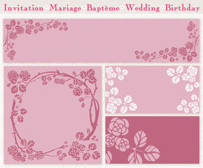 invitationMariageRose