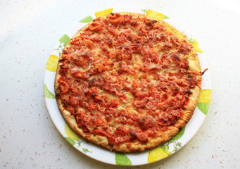 pizza mozzarella ,lardons
