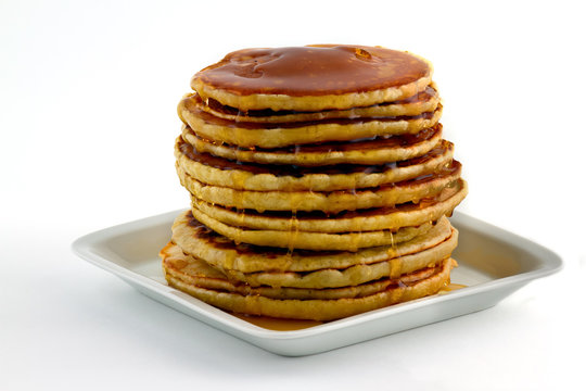 Stack of pancakes with syrup