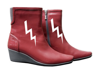 red boot for rainy days!