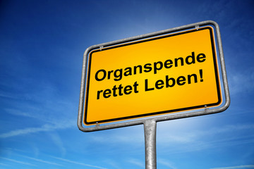 Obraz premium Organspende rettet Leben