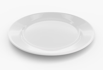 Empty plate on white