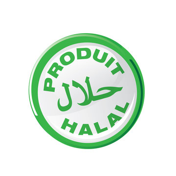 bouton : produit 100% halal