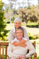 Fototapeta premium Elderly couple in the park
