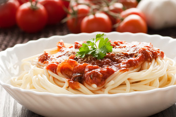 Pasta with ingredients