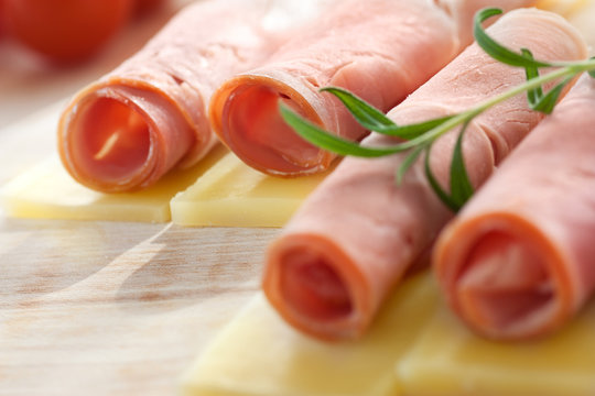 Slices Of Ham And Cheese