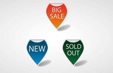 Round Labels / stickers for big sale, new and sold out items
