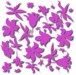 Violet flower ornament background