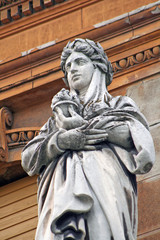 Fototapeta premium Budapest: Statue am Donauufer (Ungarn)